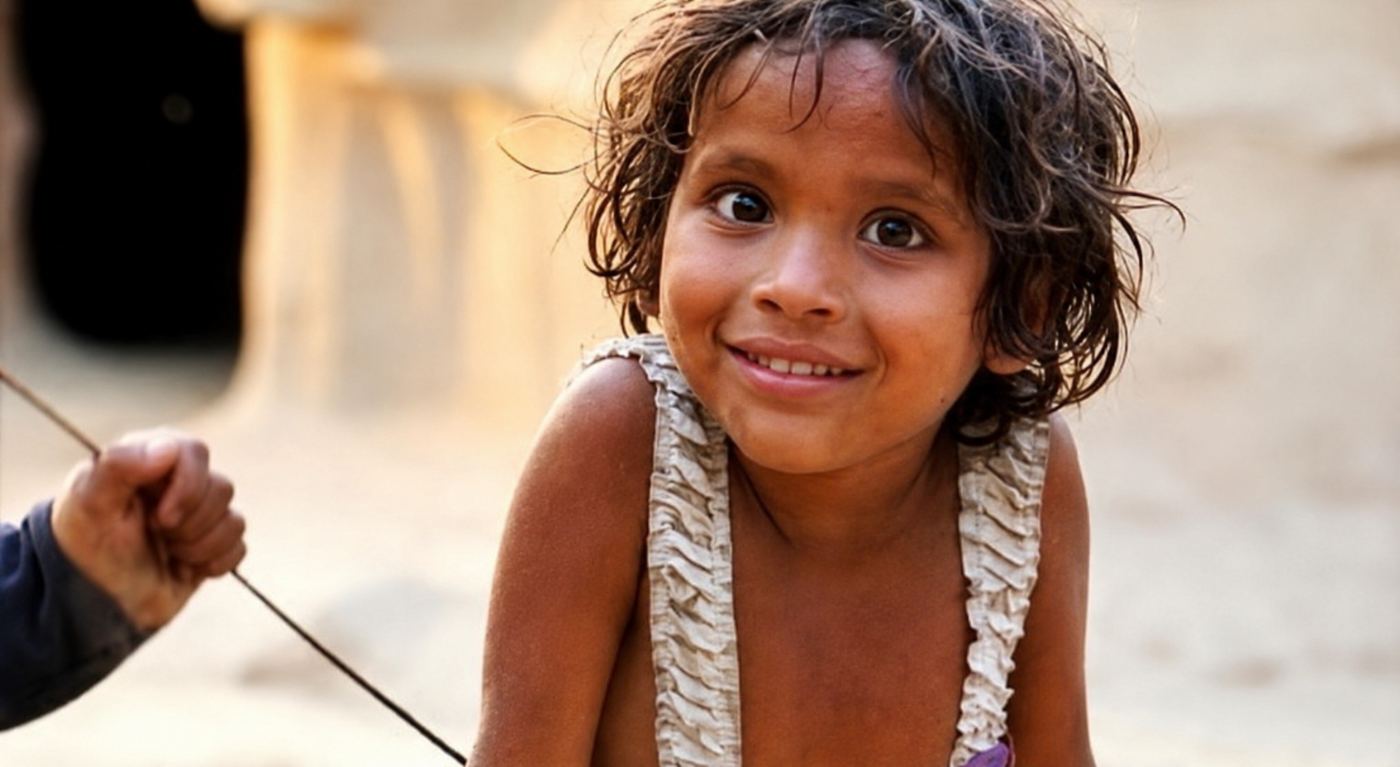 Aarti Badi as a young child in her village of Balchaur