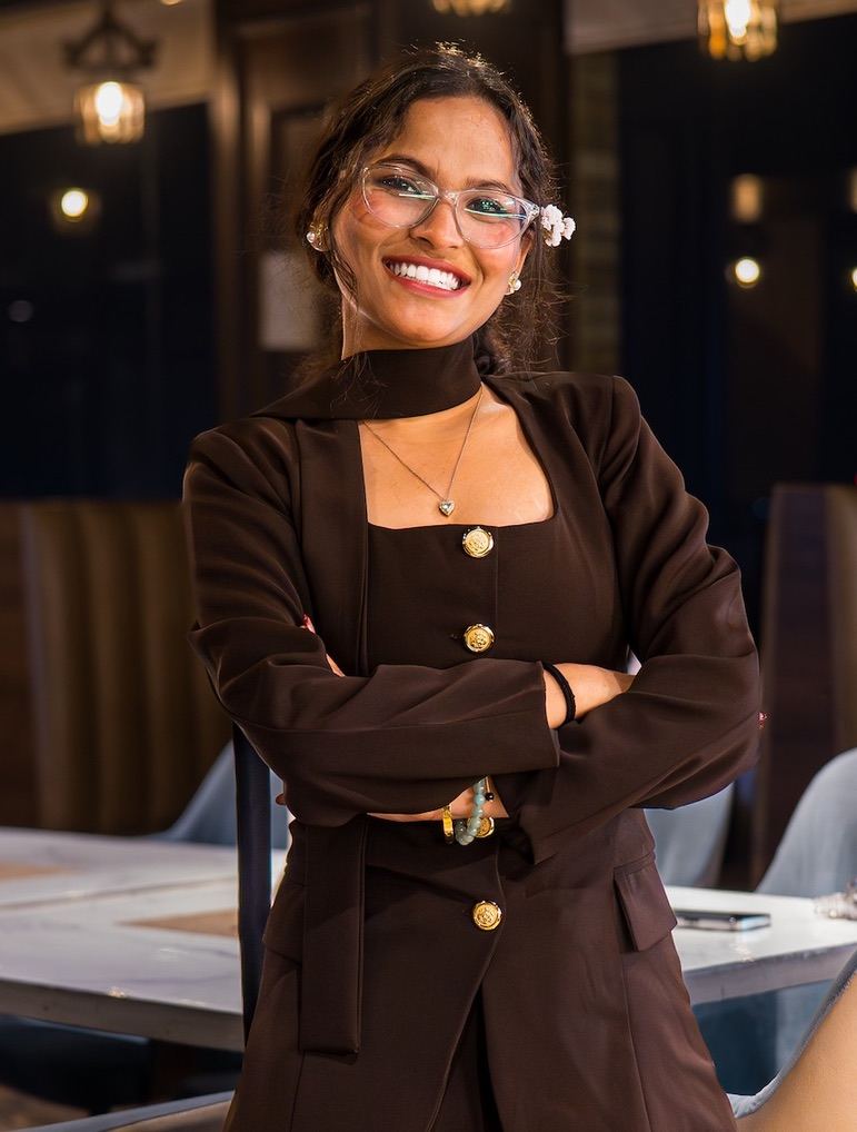 Aarti today — a confident young woman