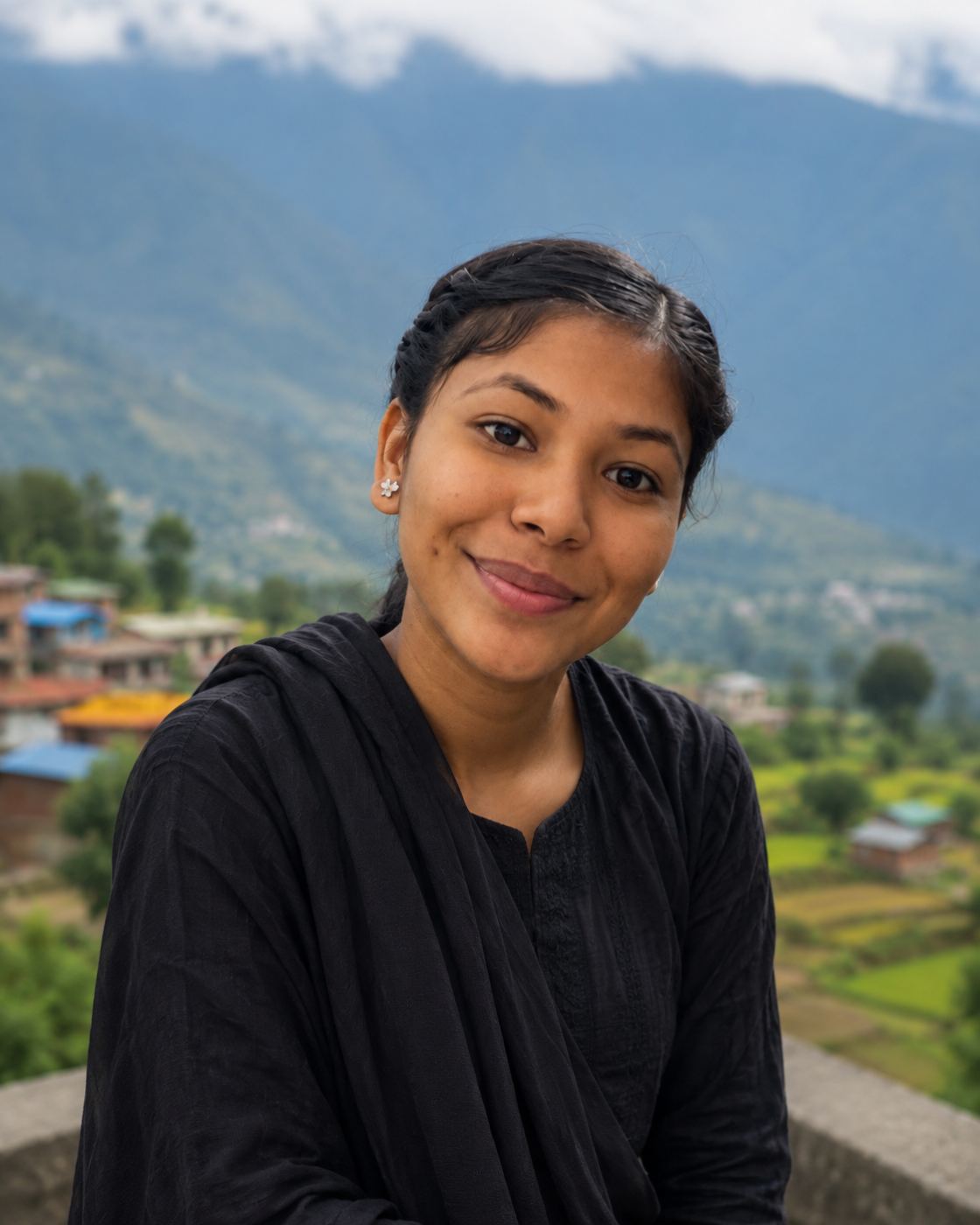 Sandhya Nepali, a student in the Hearts for Nepal College Program